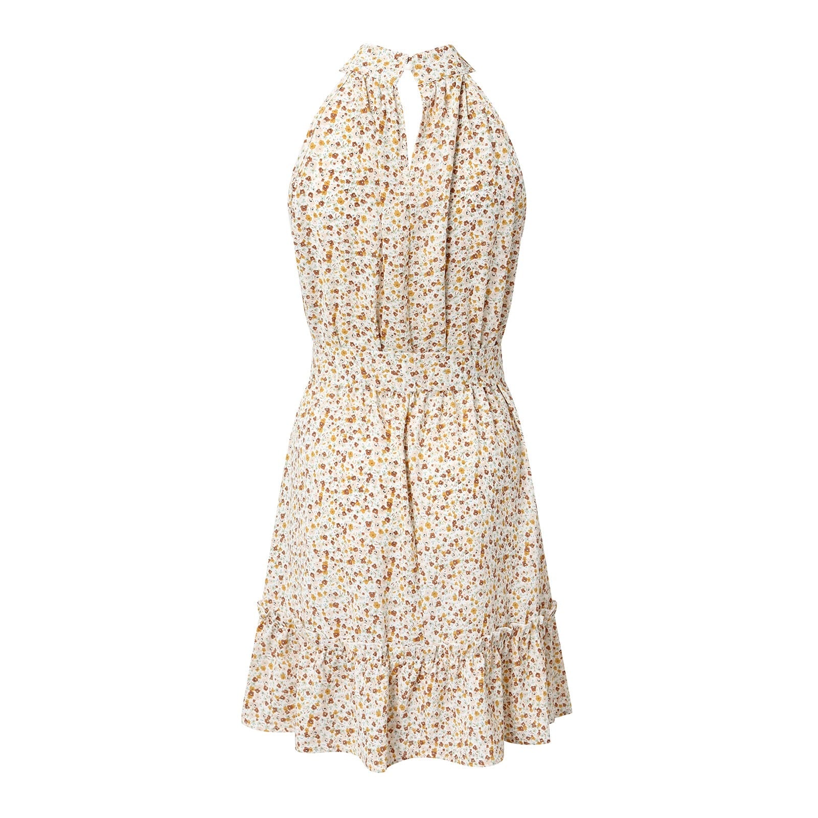 שמלת מיני פרחונית צווארון קולר - דגם קורי