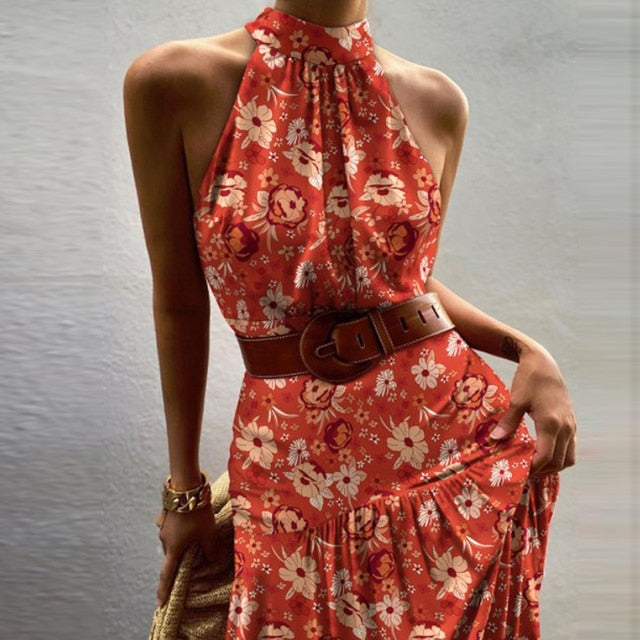 שמלה סגנון פרחוני עם צווארון דגם דיאנה