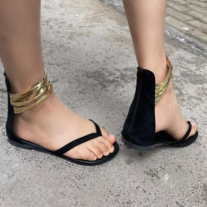 נעלי אצבע מהפנטות בשילוב צמידי רגל דגם אדלייד