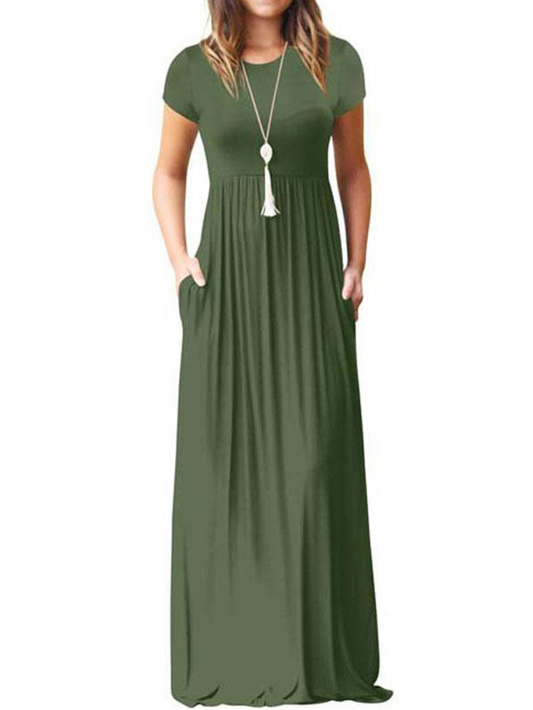 שמלת מקסי מהממת עם כיסית קדמיים לאשה - דגם ריידר