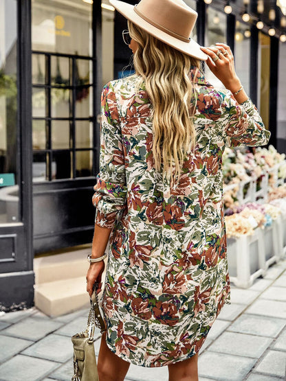 שמלה אביבית בסגנון חולצת כפתורים - דגם ארייה