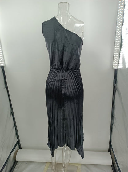 שמלת ערב מהממת ארוכה בעלת כתף חשופה - דגם לוסינדה