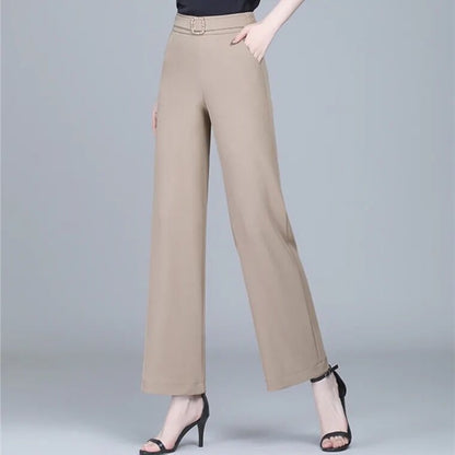 מכנסיים ארוכים אלגנטיים בגזרה ישרה ורחבה - דגם לואיזה
