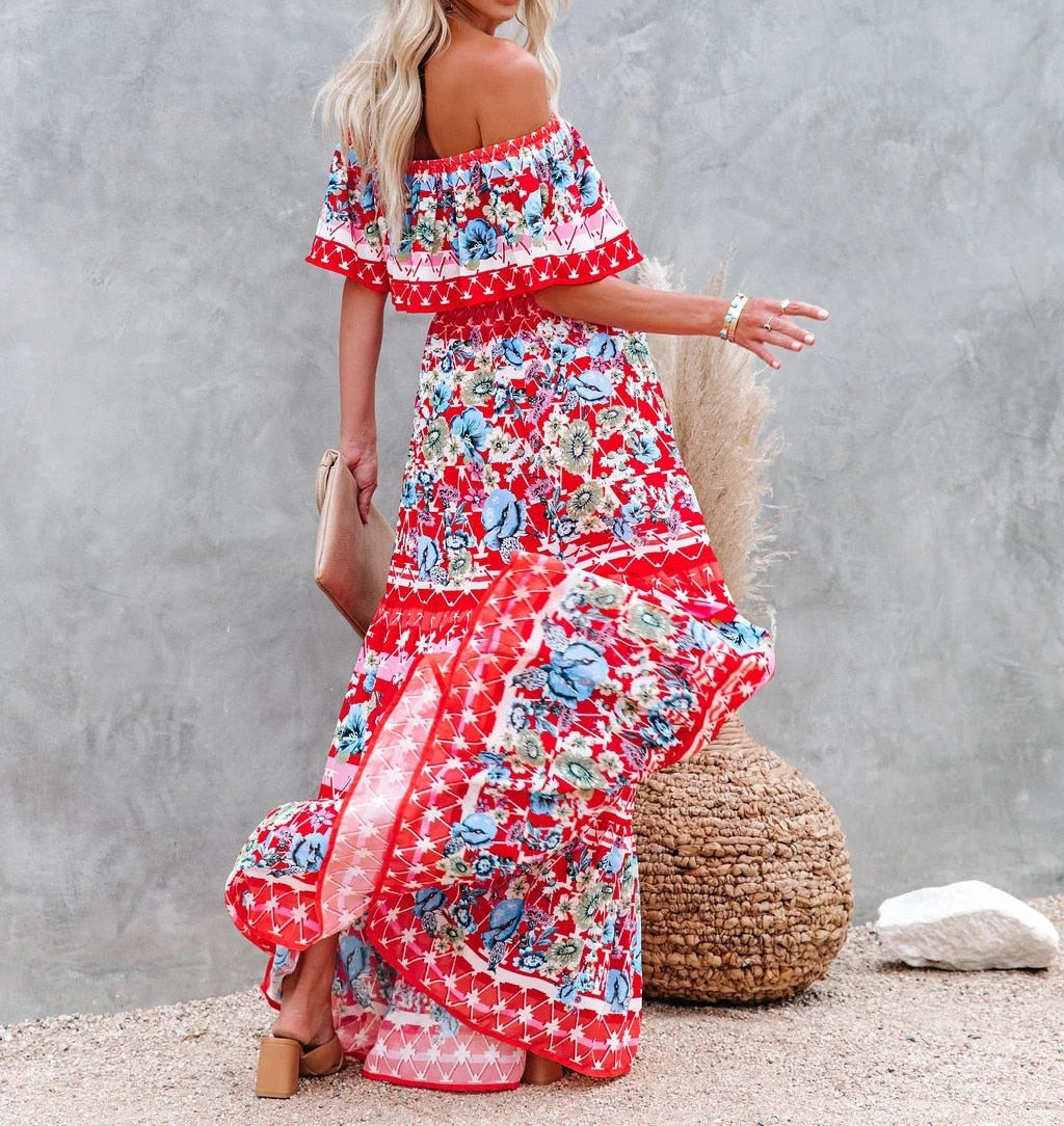 שמלת קיץ דגם נעמה בהדפס צבעוני