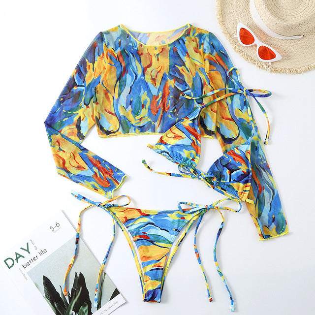 רונה - סט בגד ים ביקיני וחולצת חוף לאשה